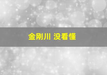 金刚川 没看懂